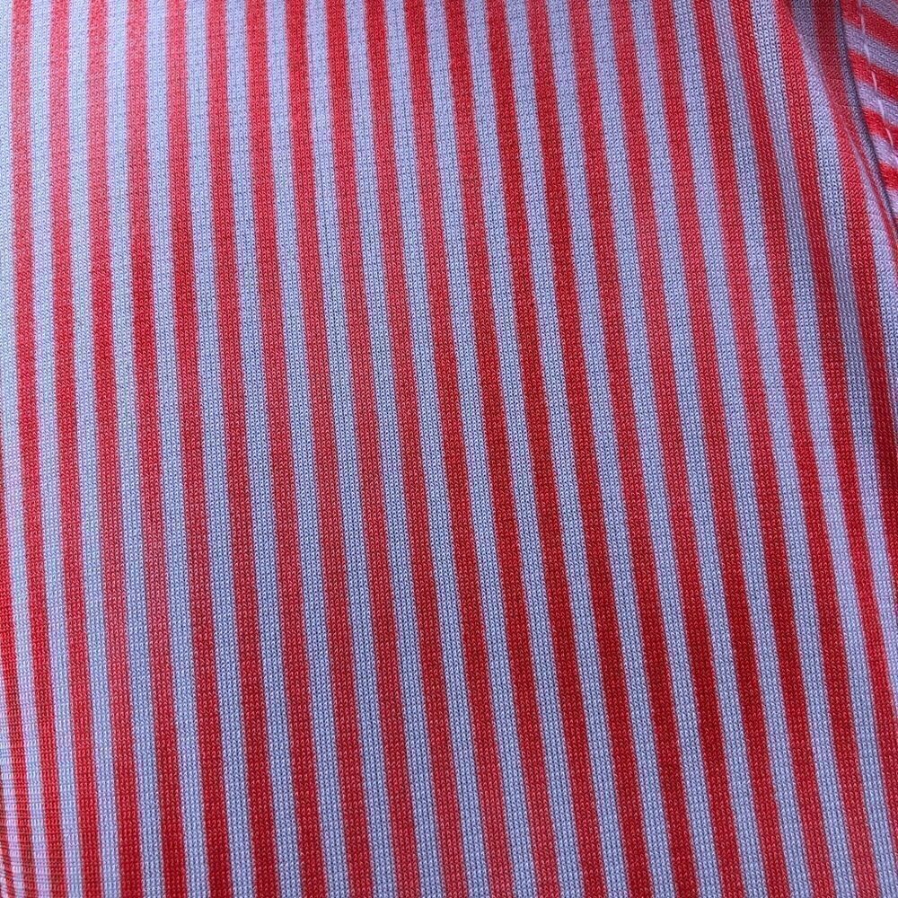 NYGARD orange & red pin striped button down blouse - Picture 2 of 9